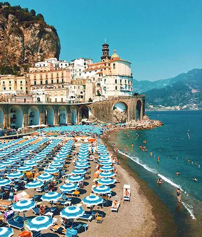 Chauffeur-driven ride to Atrani, Italy's smallest and most picturesque seaside square.