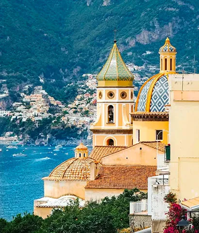 Sunset private transfer service to Praiano, the best spot for views on the Coast.