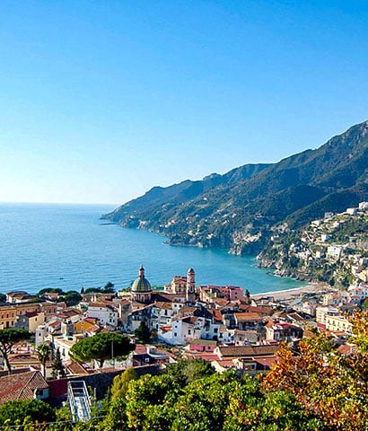 Private car transfer to Vietri sul Mare, the gateway to the Amalfi Coast known for its ceramics.